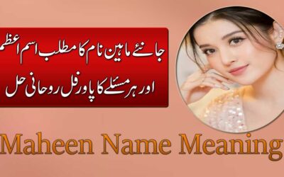 Maheen Name Meaning In Urdu